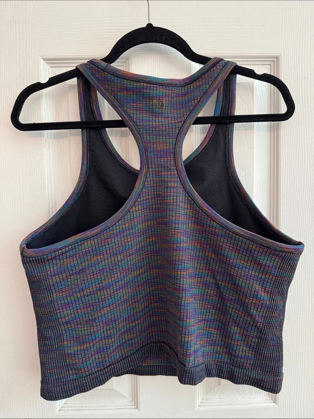 LULULEMON Ebb to Street Racerback Tank Multicolor Rainbow Size 14